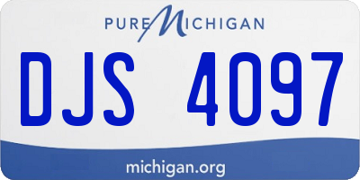 MI license plate DJS4097
