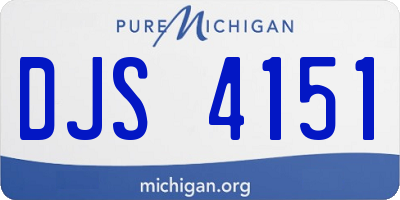 MI license plate DJS4151