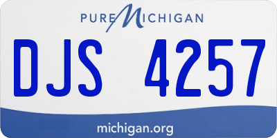 MI license plate DJS4257