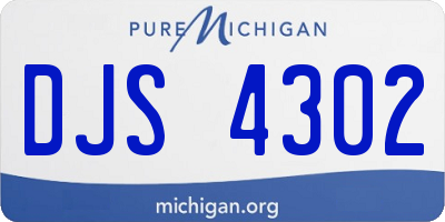 MI license plate DJS4302