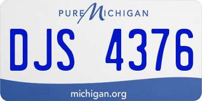 MI license plate DJS4376