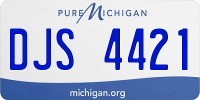 MI license plate DJS4421