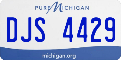 MI license plate DJS4429