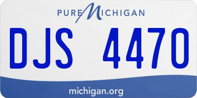 MI license plate DJS4470