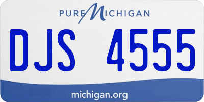 MI license plate DJS4555