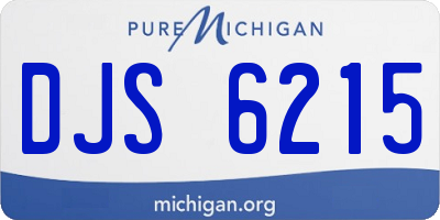 MI license plate DJS6215