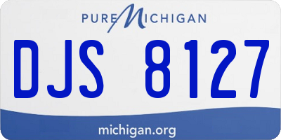 MI license plate DJS8127