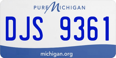 MI license plate DJS9361