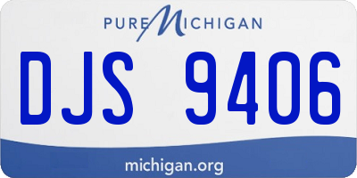 MI license plate DJS9406