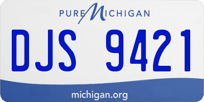 MI license plate DJS9421