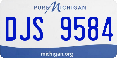 MI license plate DJS9584