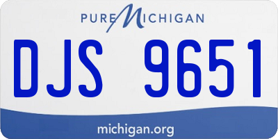 MI license plate DJS9651