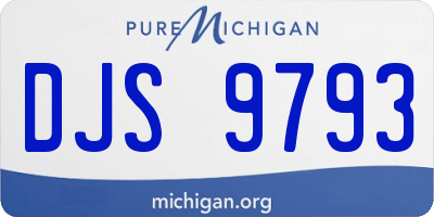 MI license plate DJS9793