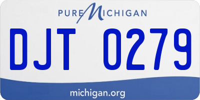 MI license plate DJT0279
