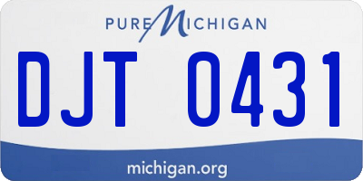 MI license plate DJT0431