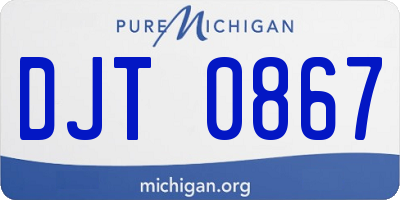 MI license plate DJT0867