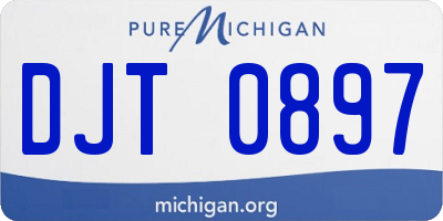 MI license plate DJT0897