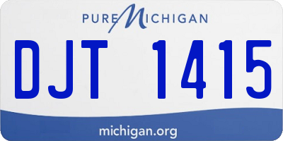 MI license plate DJT1415