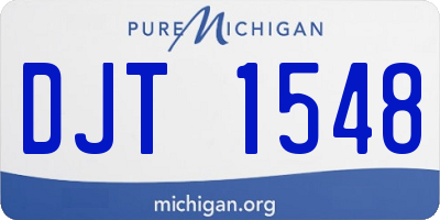 MI license plate DJT1548