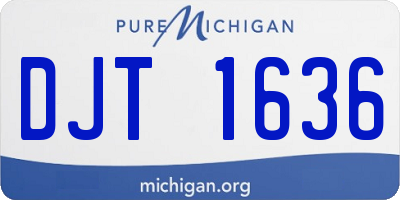 MI license plate DJT1636