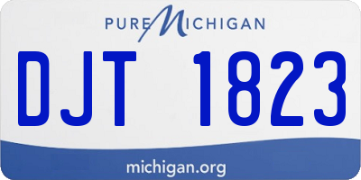 MI license plate DJT1823