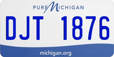 MI license plate DJT1876