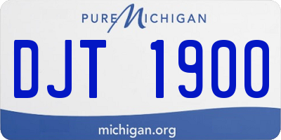 MI license plate DJT1900