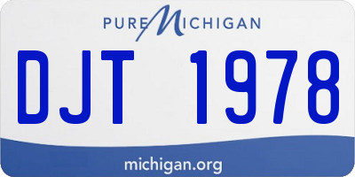 MI license plate DJT1978