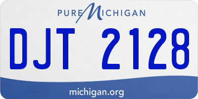 MI license plate DJT2128