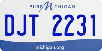 MI license plate DJT2231