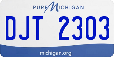 MI license plate DJT2303