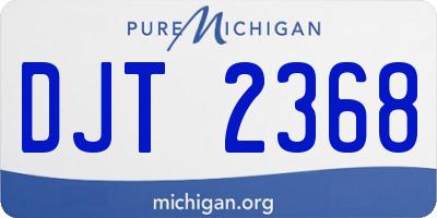 MI license plate DJT2368