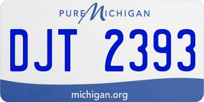 MI license plate DJT2393