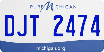 MI license plate DJT2474