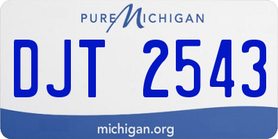 MI license plate DJT2543