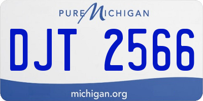 MI license plate DJT2566
