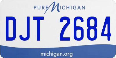 MI license plate DJT2684