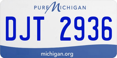 MI license plate DJT2936