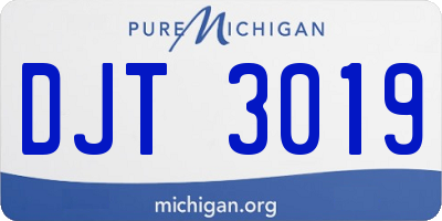 MI license plate DJT3019