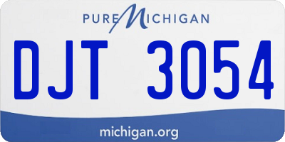 MI license plate DJT3054