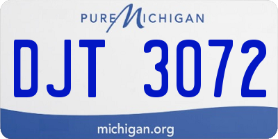 MI license plate DJT3072