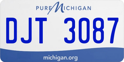 MI license plate DJT3087