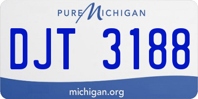 MI license plate DJT3188