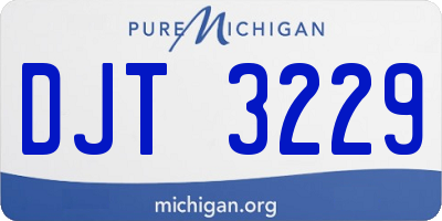 MI license plate DJT3229