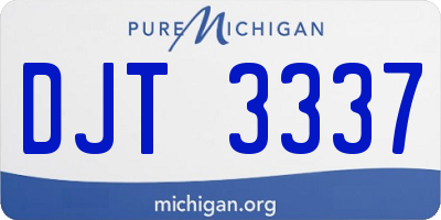 MI license plate DJT3337