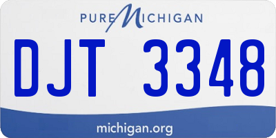 MI license plate DJT3348