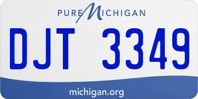 MI license plate DJT3349