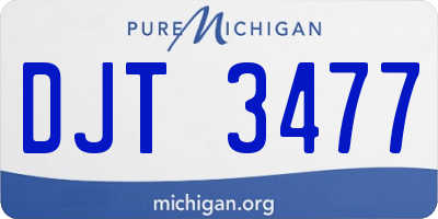 MI license plate DJT3477