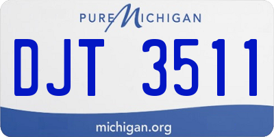 MI license plate DJT3511