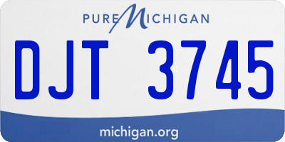 MI license plate DJT3745